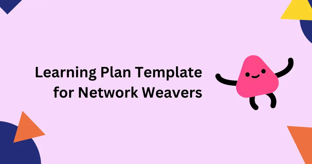 Template cover of Learning Plan for Network Weavers