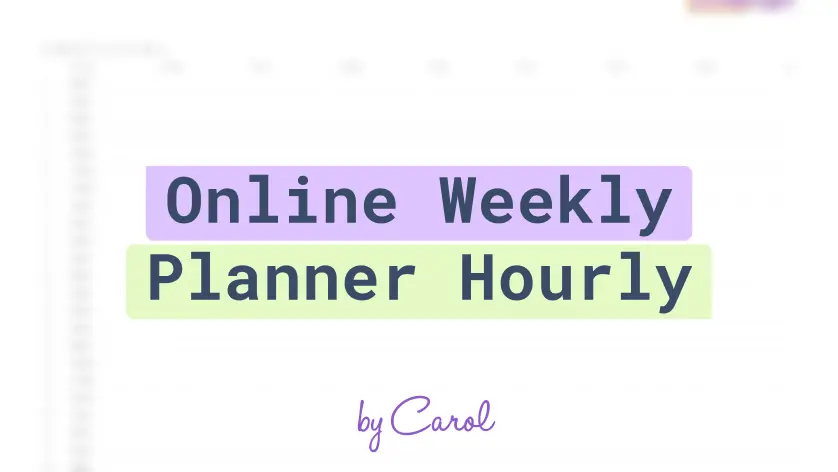 Online-Wochenplaner (stündlich)