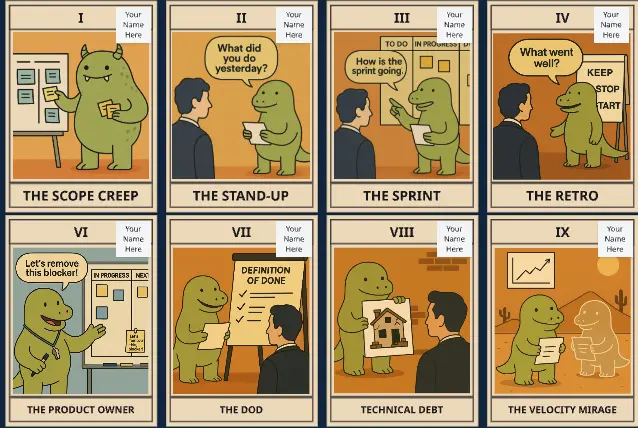 Template cover of Agile Tarot Retrospective