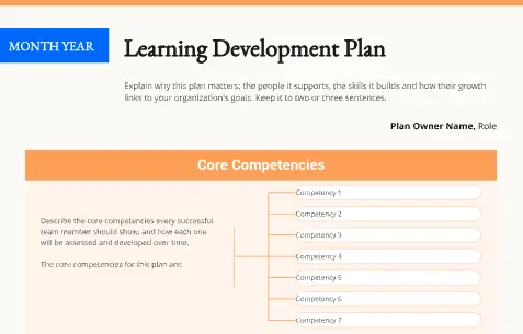 Learning Development Plan