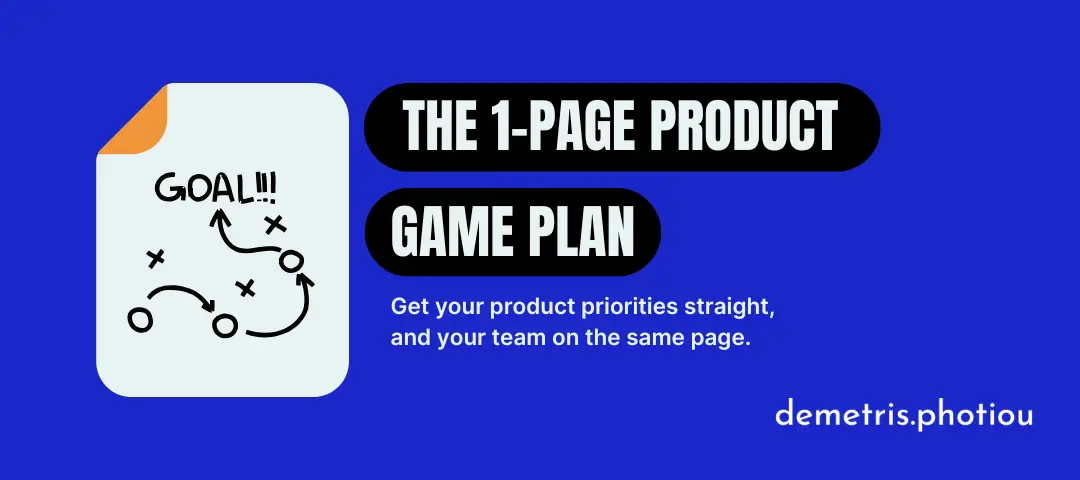 Template cover of 1-Page Product Game Plan