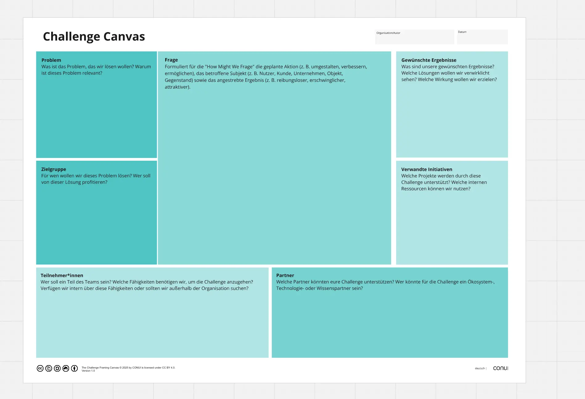 Template cover of Innovation Challenge Canvas by conui