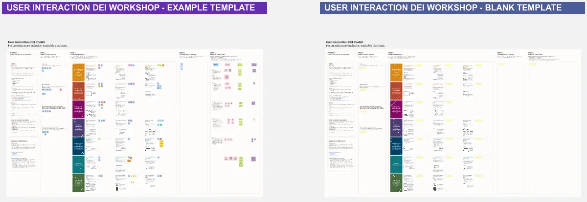 Template cover of User Interaction DEI Toolkit - Workshop 