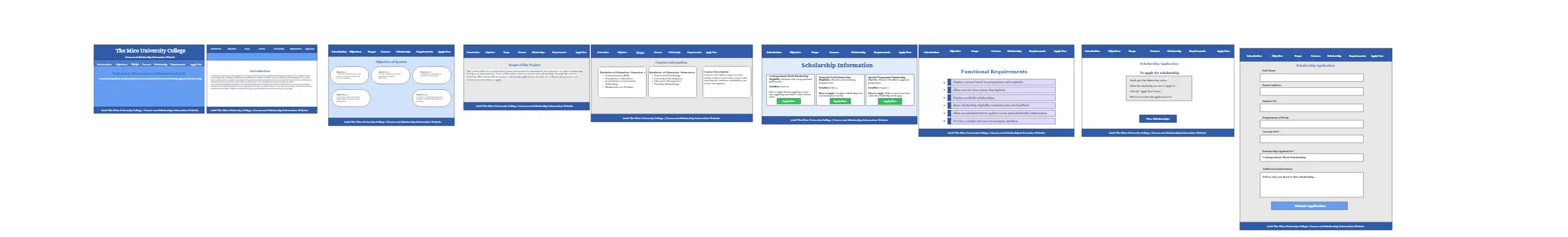 Prototipo de sitio web de información sobre cursos y becas