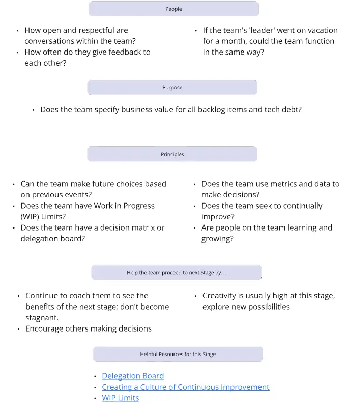 Template cover of Team Development - Tuckman's Stages